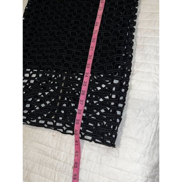 Maje Black Rimini Crochet Midi  Dress Women's Size 1 Small - Picture 10 of 12